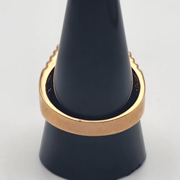 Park Lane Gold Tone Onyx & CZ Ring (11) - Picture 4 of 7